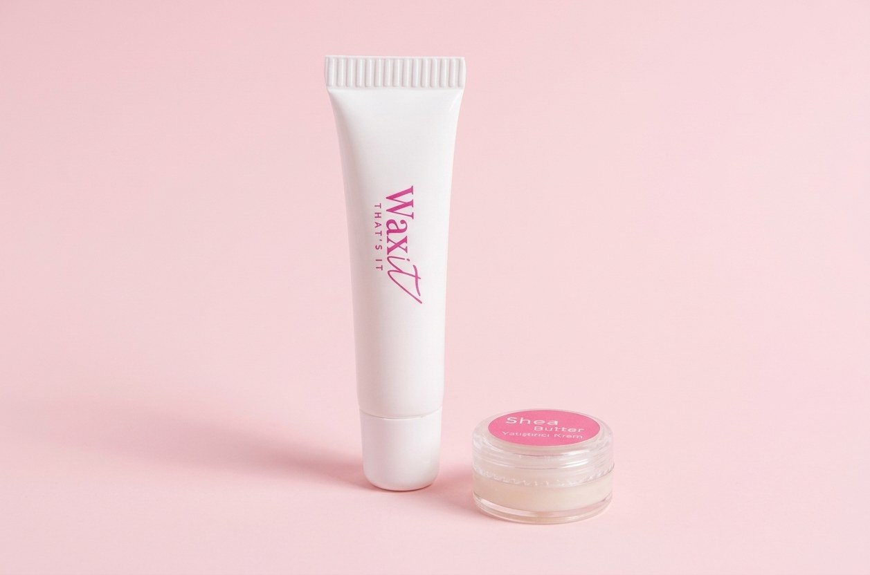 Waxit ağda kremi tüpü ve shea butter yatıştırıcı krem